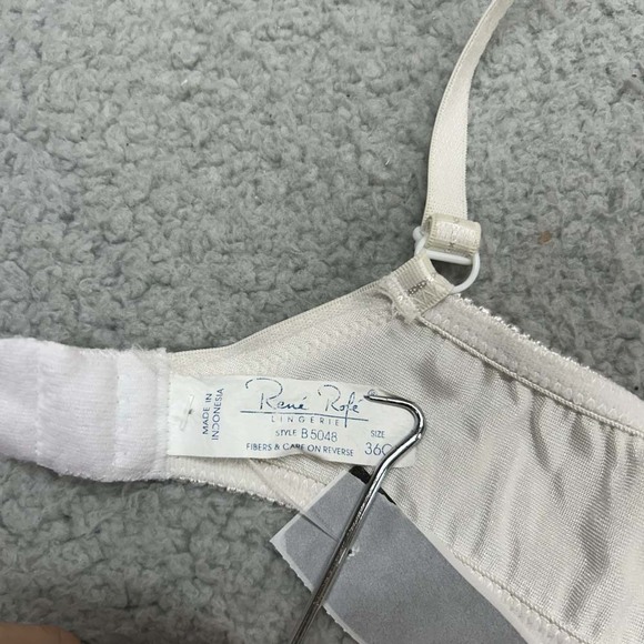 Rene Rofe Bra 36C Underwire B5048 Silky satin Gold Trim Bra - Picture 8 of 9